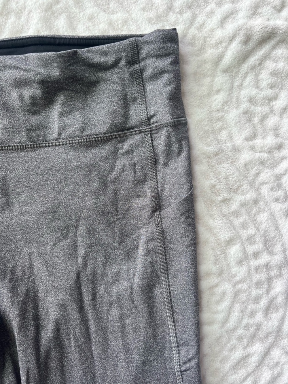 Lululemon Pace Rival Crop 22” Full On Luxtreme | Heathered Black Size 12 - Picture 5 of 11